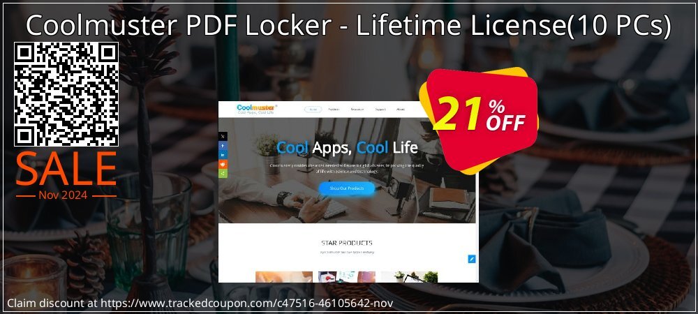 Coolmuster PDF Locker - Lifetime License - 10 PCs  coupon on Melbourne Cup Day super sale