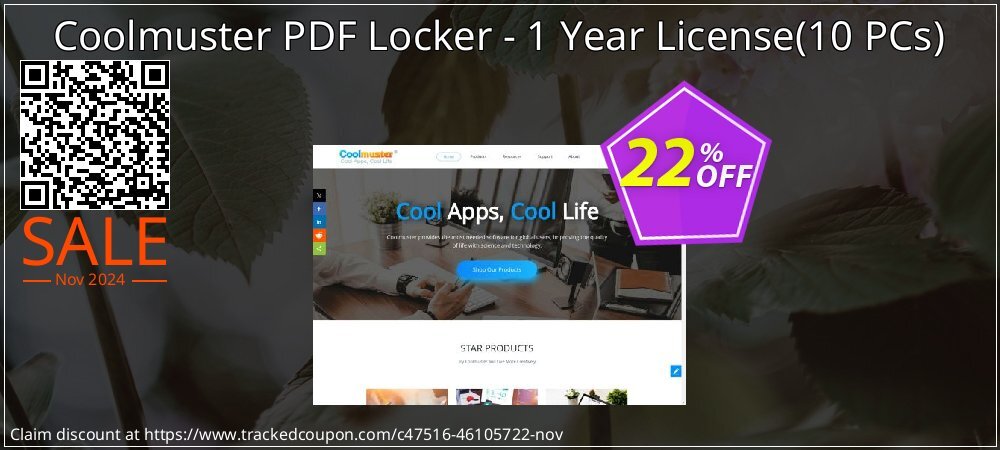 Coolmuster PDF Locker - 1 Year License - 10 PCs  coupon on Universal Children's Day offering sales