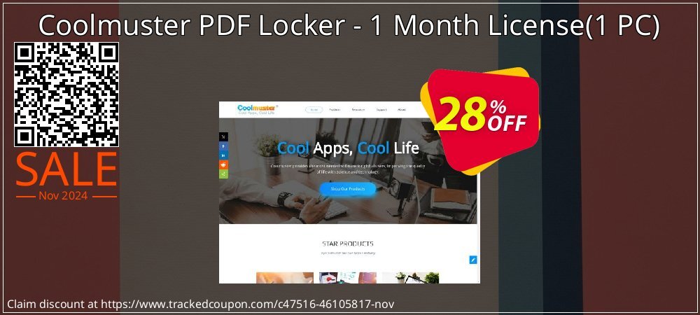 Coolmuster PDF Locker - 1 Month License - 1 PC  coupon on American Football Day deals