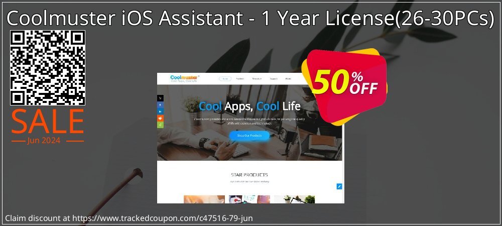 Coolmuster iOS Assistant - 1 Year License - 26-30PCs  coupon on National Cheese Day discounts