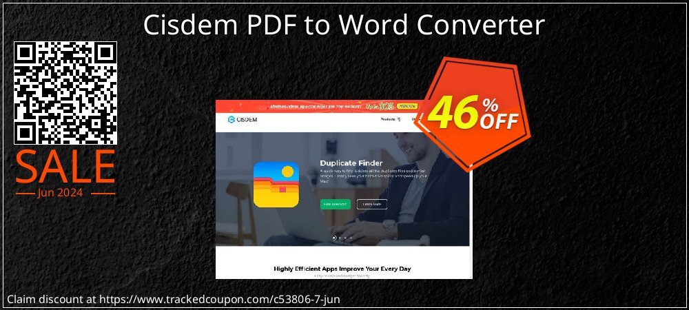 Cisdem PDF to Word Converter coupon on National Cheese Day super sale