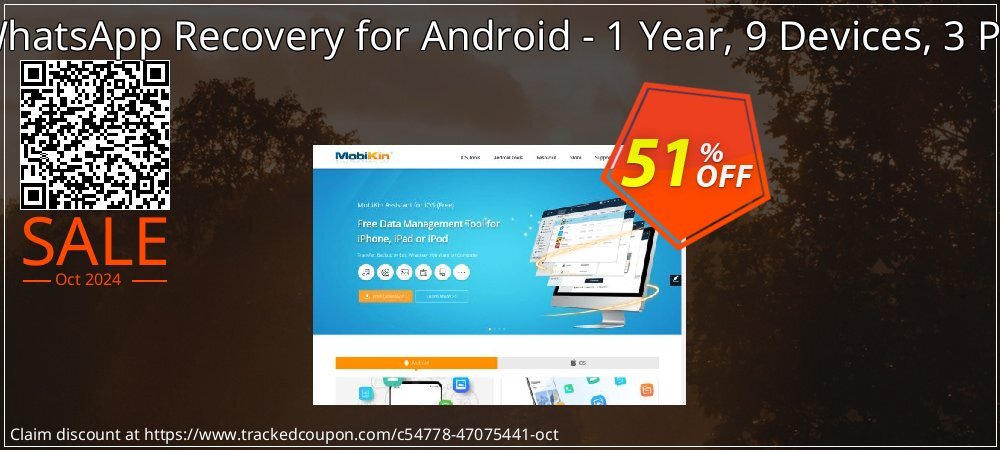 MobiKin WhatsApp Recovery for Android - 1 Year, 9 Devices, 3 PCs License coupon on World Smile Day promotions