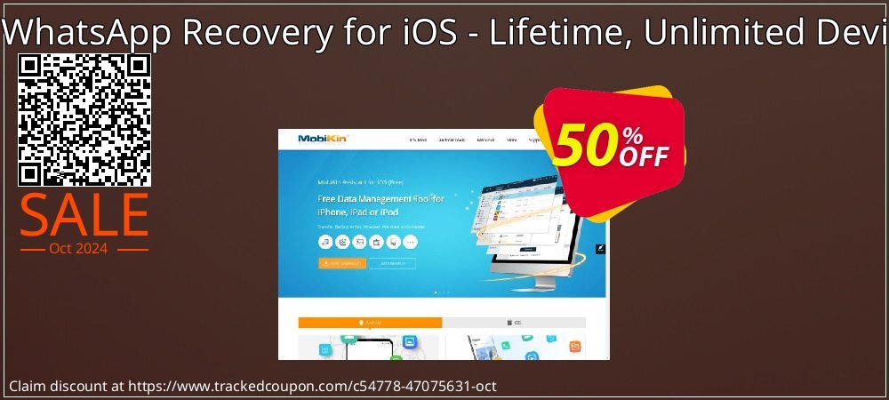 MobiKin WhatsApp Recovery for iOS - Lifetime, Unlimited Devices, 1 PC coupon on World Teachers' Day sales