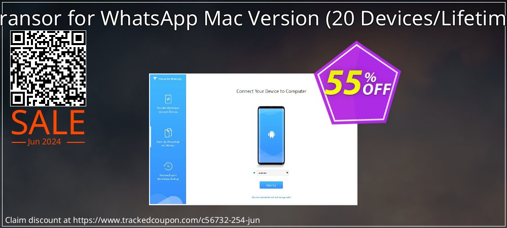 iTransor for WhatsApp Mac Version - 20 Devices/Lifetime  coupon on Camera Day offer