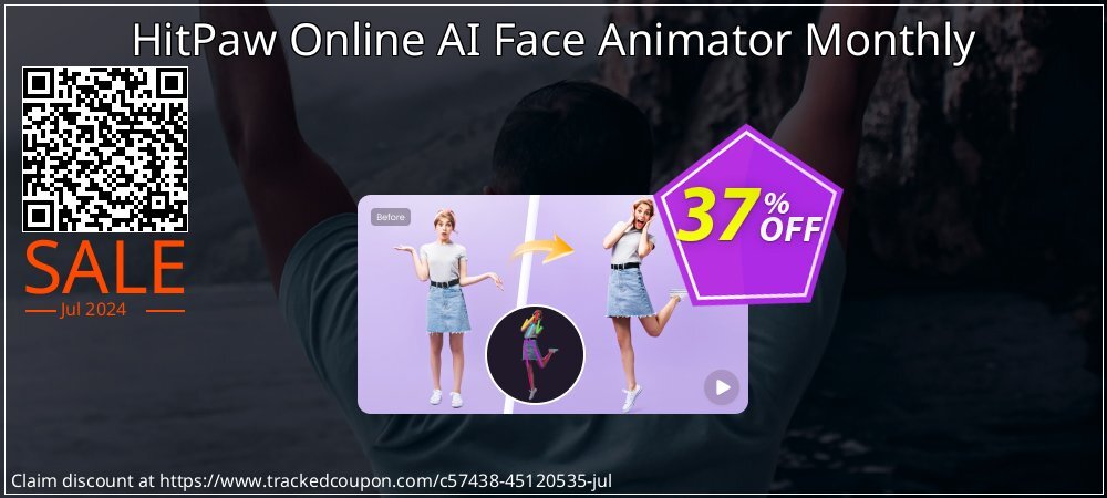 HitPaw Online AI Face Animator Monthly coupon on World Population Day discount