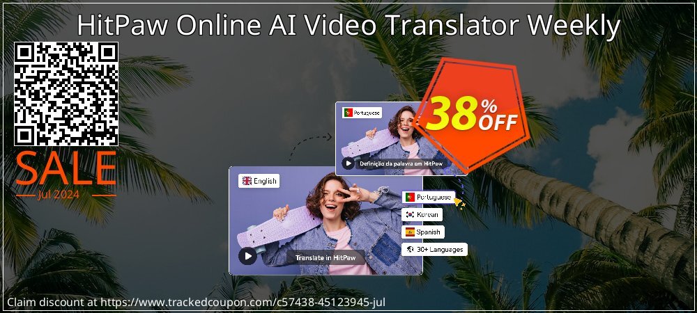 HitPaw Online AI Video Translator Weekly coupon on Parents' Day offer