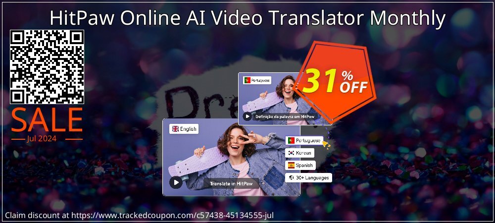 HitPaw Online AI Video Translator Monthly coupon on National Bikini Day deals