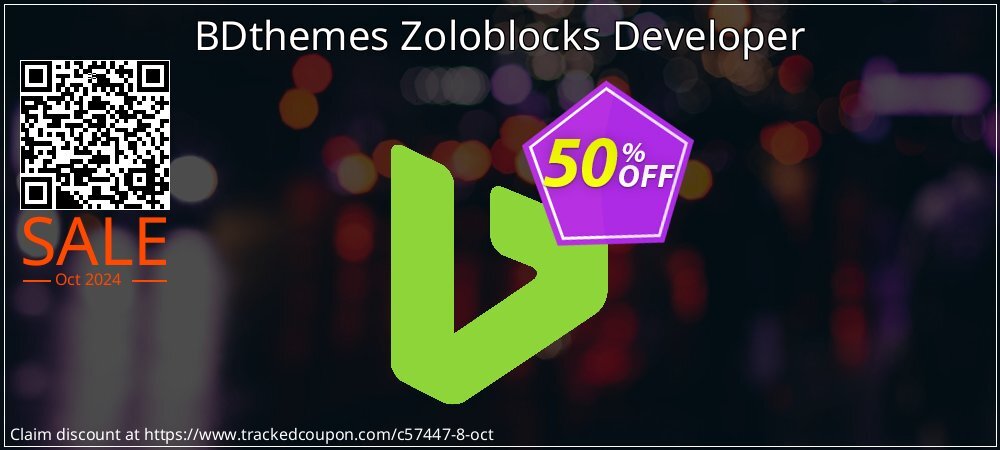 BDthemes Zoloblocks Developer coupon on All Hallows' evening discounts