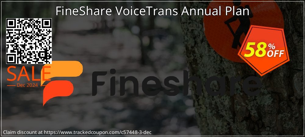 FineShare VoiceTrans Annual Plan coupon on New Year's eve offering sales