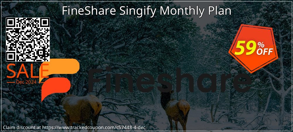 FineShare Singify Monthly Plan coupon on Christmas Eve super sale