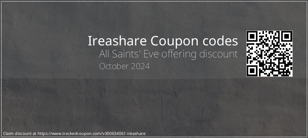 Ireashare Coupon discount, offer to 2024