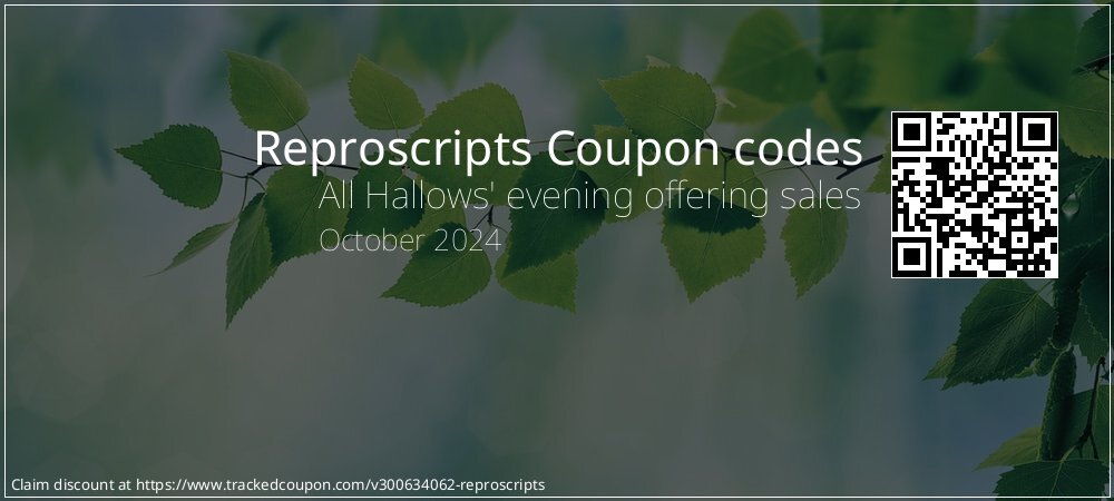 Reproscripts Coupon discount, offer to 2024